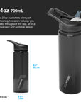 The Wave - 24 oz BPA Free Bottle with Straw Top