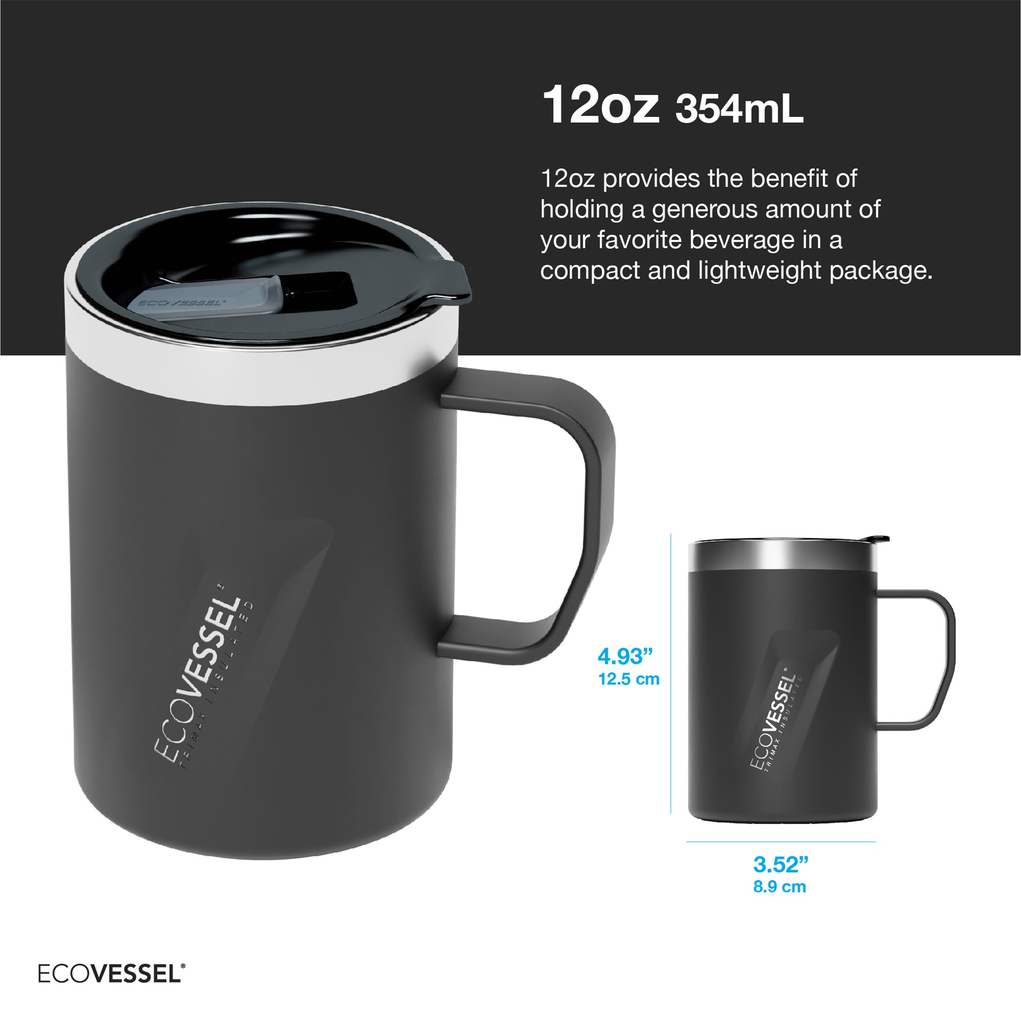 The Transit - 12 oz Mug with Sliding Lid