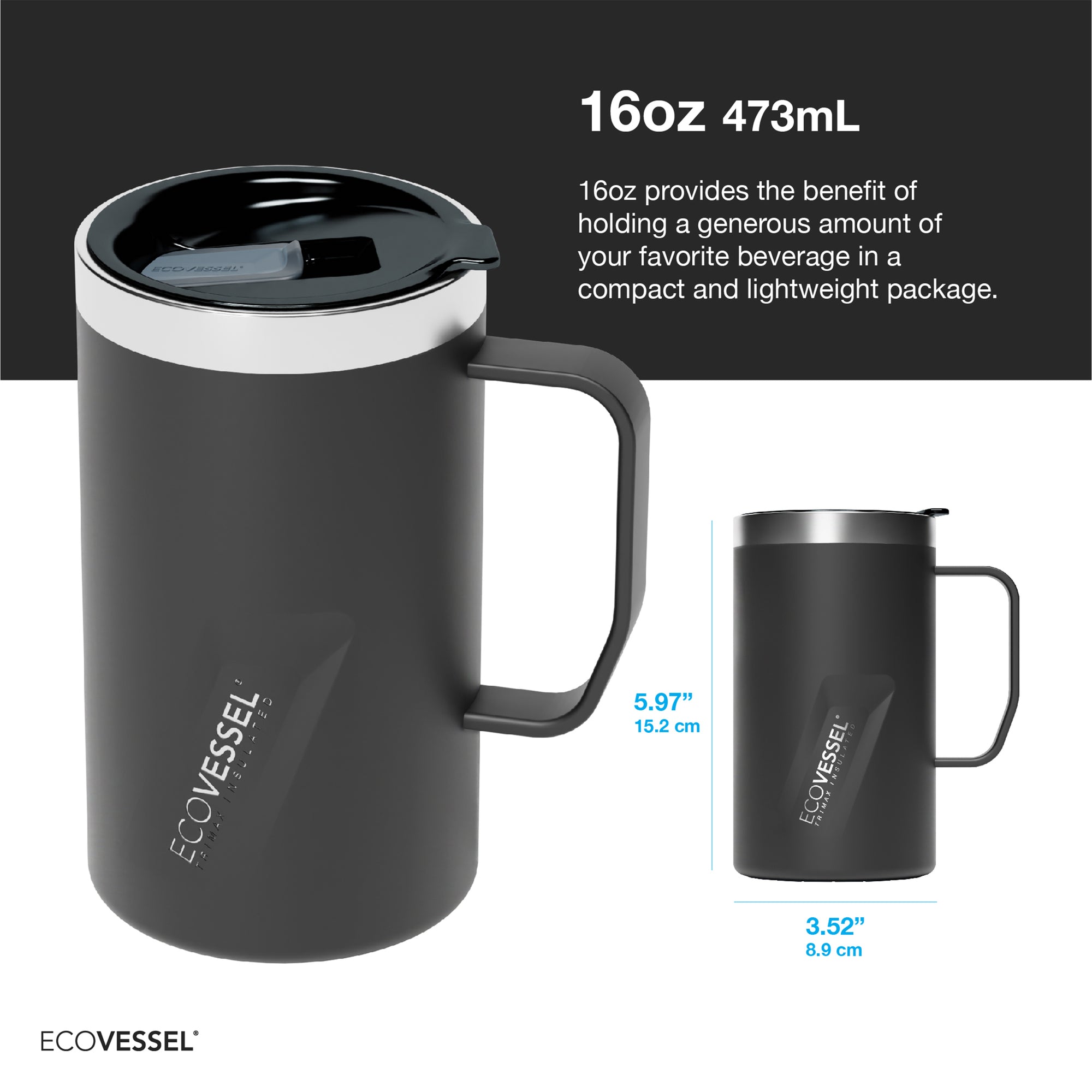 The Transit - 16 oz Mug with Sliding Lid